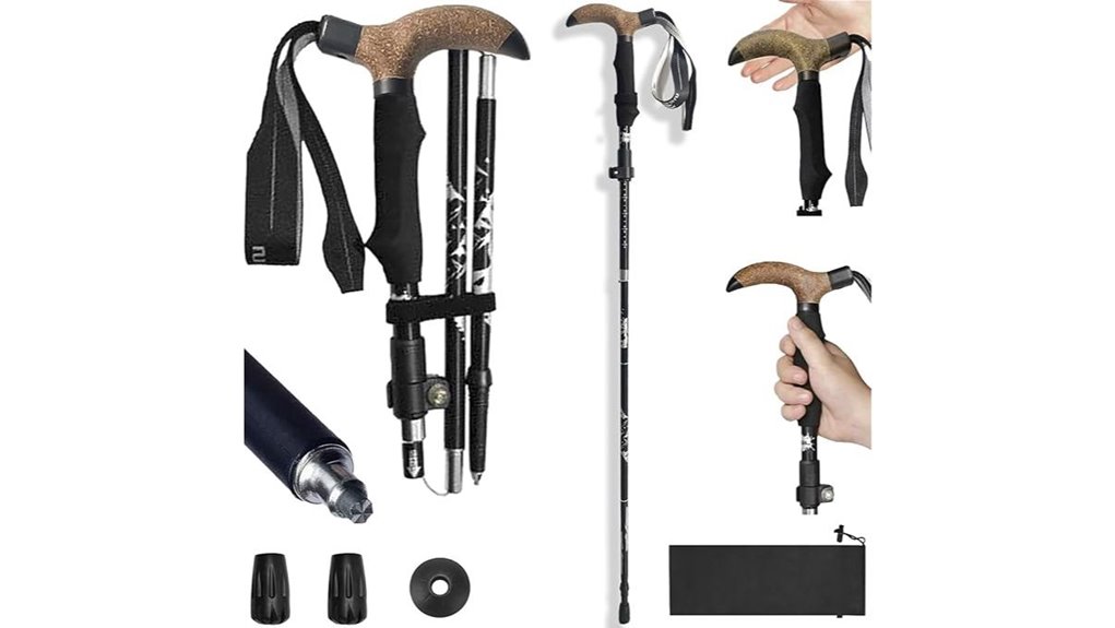 foldable adjustable all terrain cane