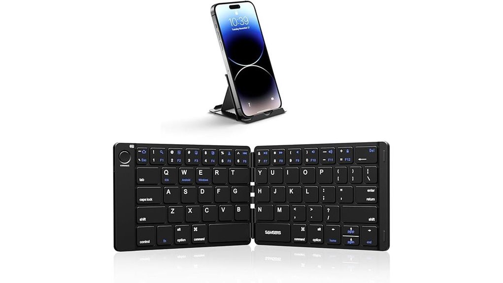 foldable bluetooth keyboard with stand