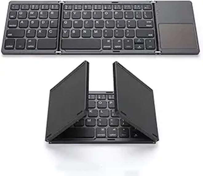 foldable bluetooth keyboard with touchpad