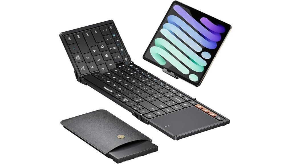 foldable bluetooth keyboard with touchpad