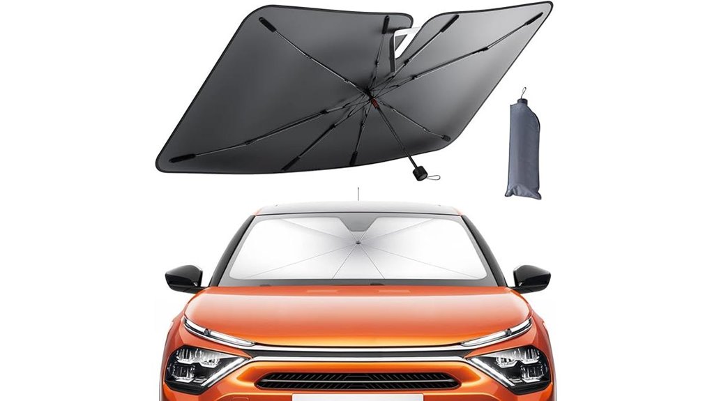 foldable car windshield umbrella