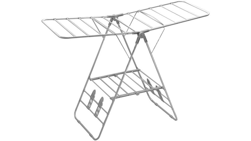 foldable clothes drying rack with shoe area