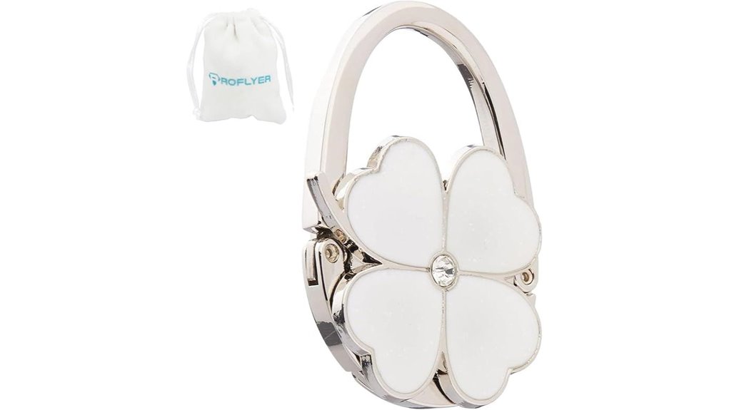foldable clover handbag hook