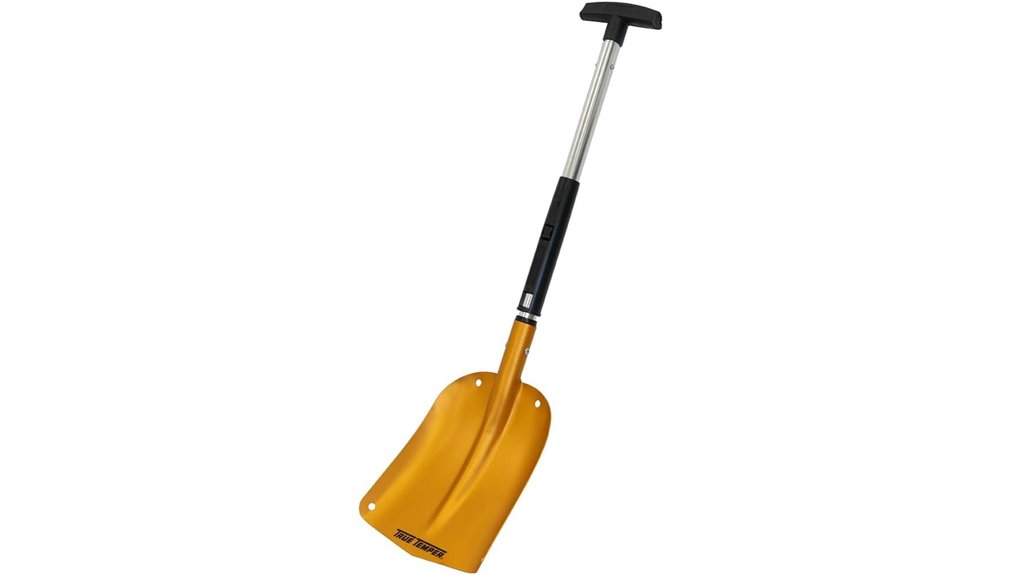 foldable emergency shovel with scraper