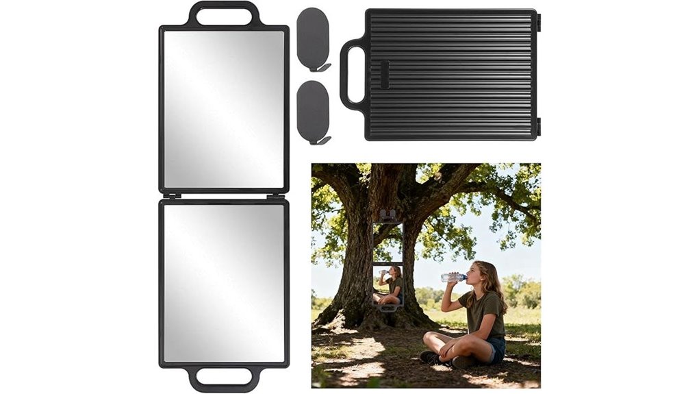 foldable fulllength travel mirror