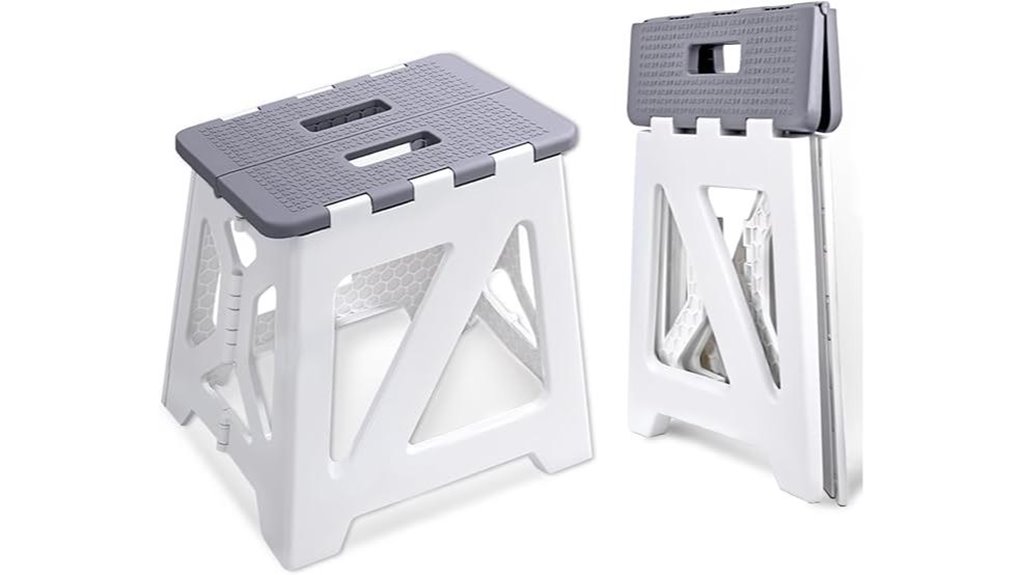 foldable gray 12 9 inch stool