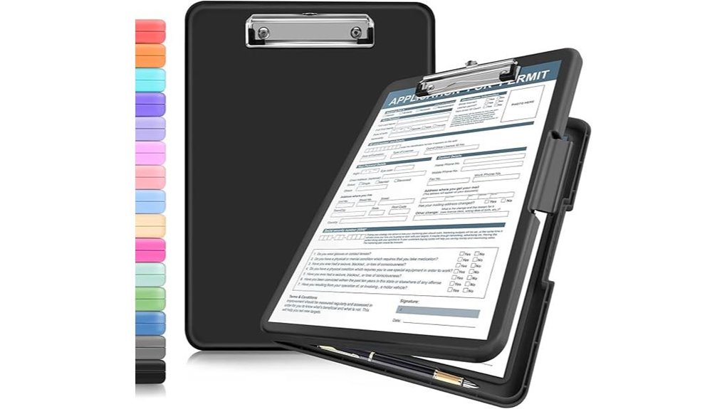 foldable nursing clipboard with storage