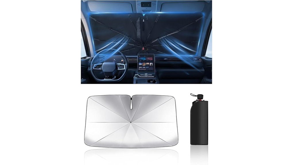foldable reflective car windshield shade