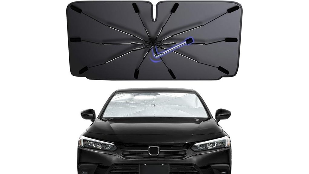 foldable sedan windshield sunshade