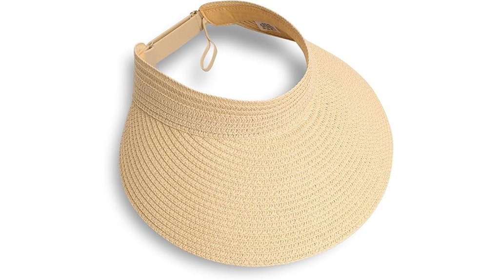 foldable straw visor hat