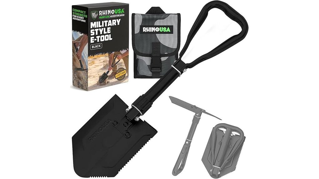 foldable tactical shovel with pick