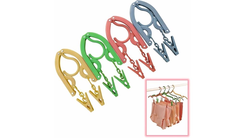 foldable travel hangers with clips