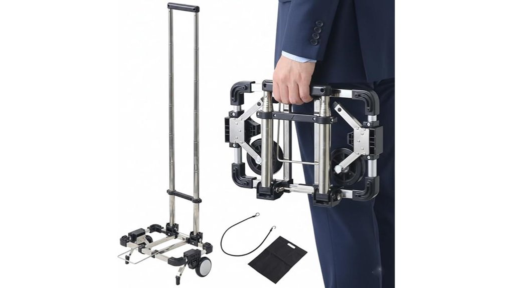 foldable two wheel luggage cart