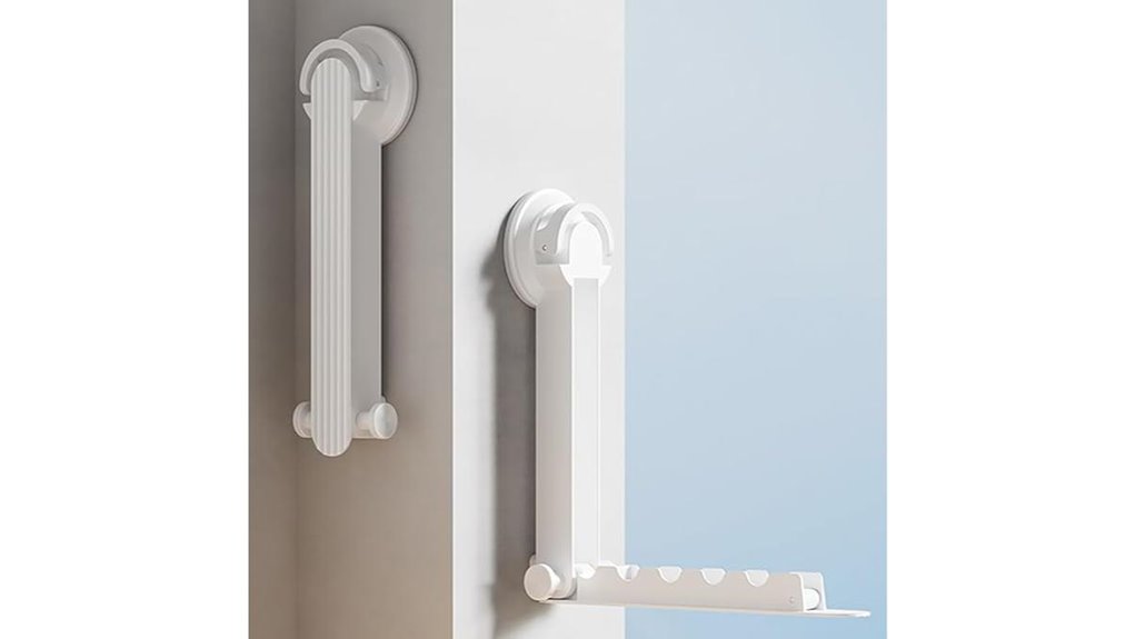 foldaway wall mounted suction dry rack