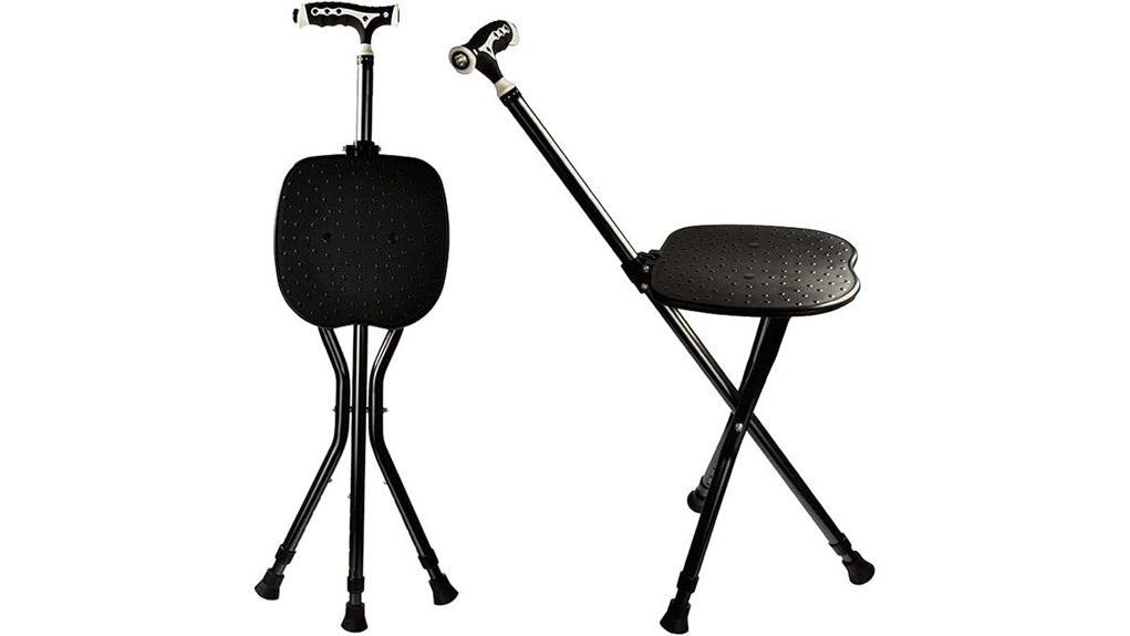 folding cane with seat