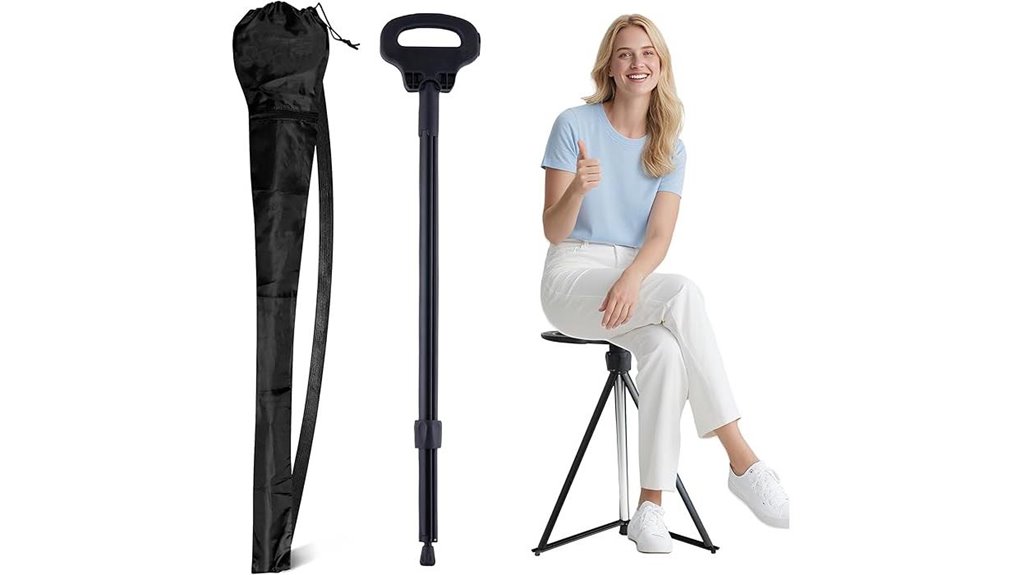 folding cane with seat