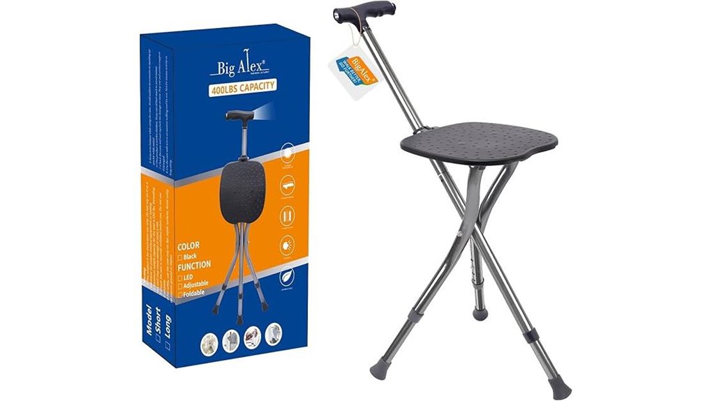 folding led alloy cane seat