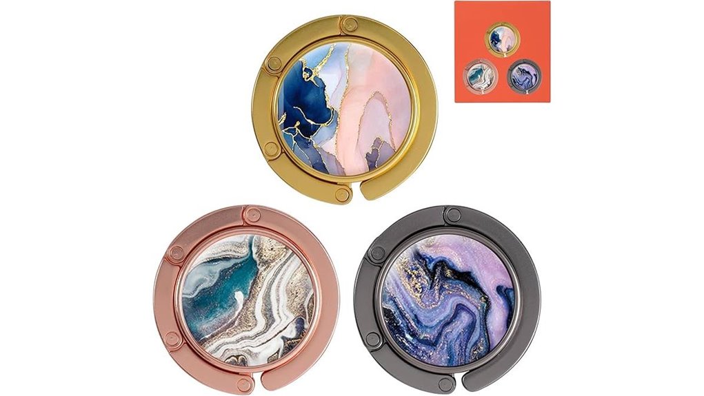 folding marble bag hook