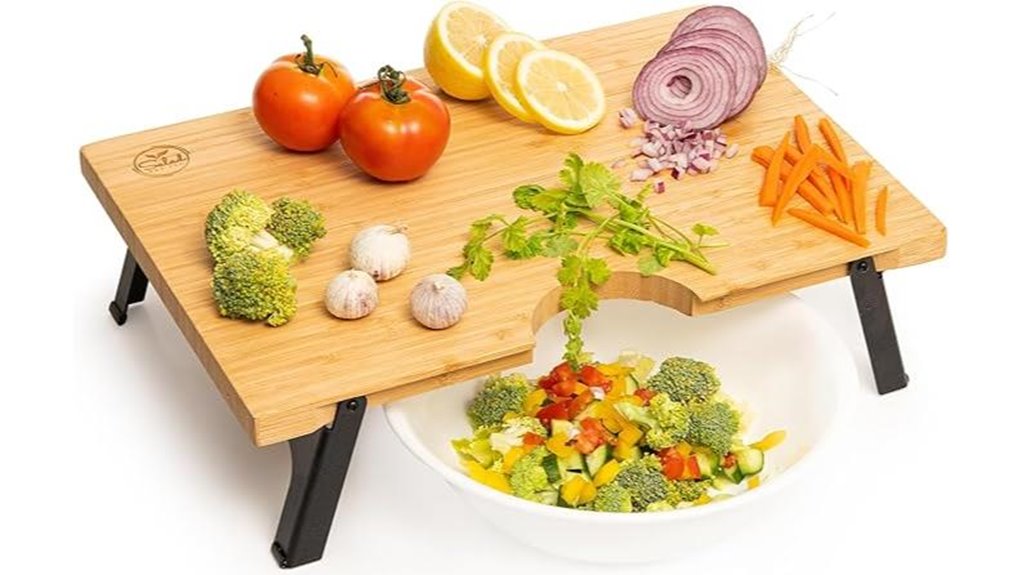 folding raised cutting board