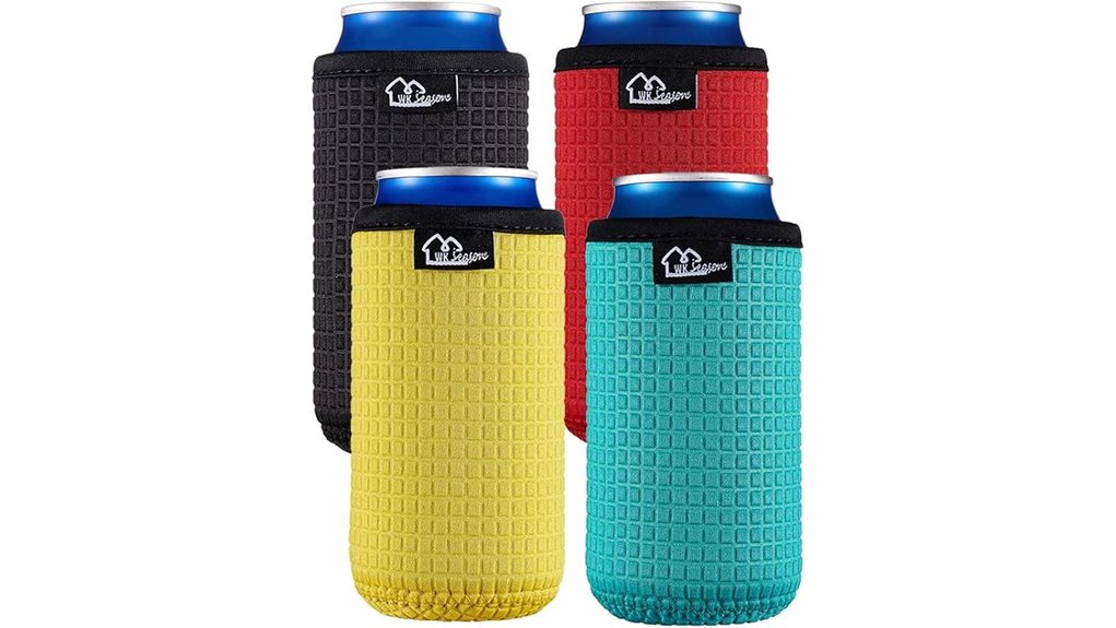 four 16oz neoprene sleeves
