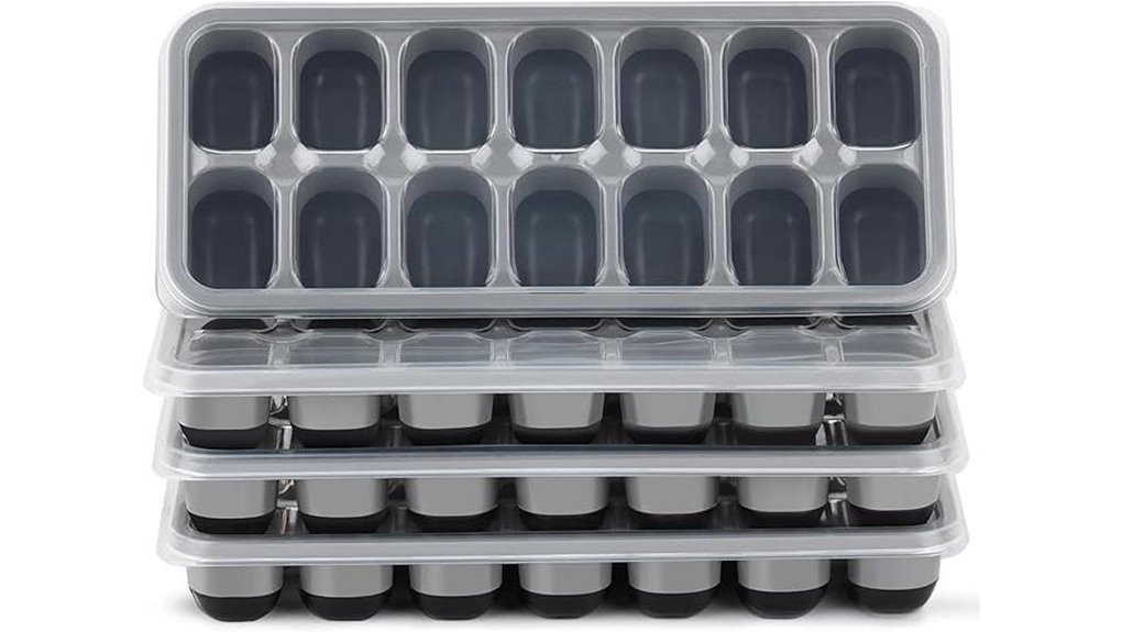 four pack 56 piece silicone trays