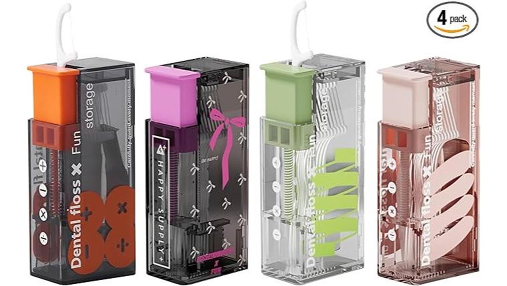 four pack family floss dispenser