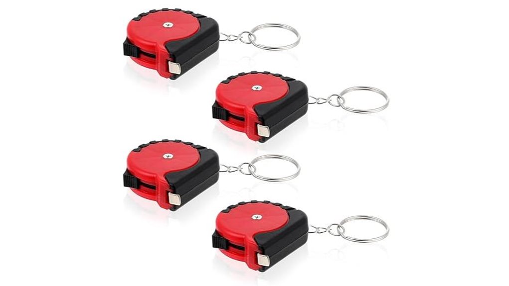 four pack three foot retractable keychain