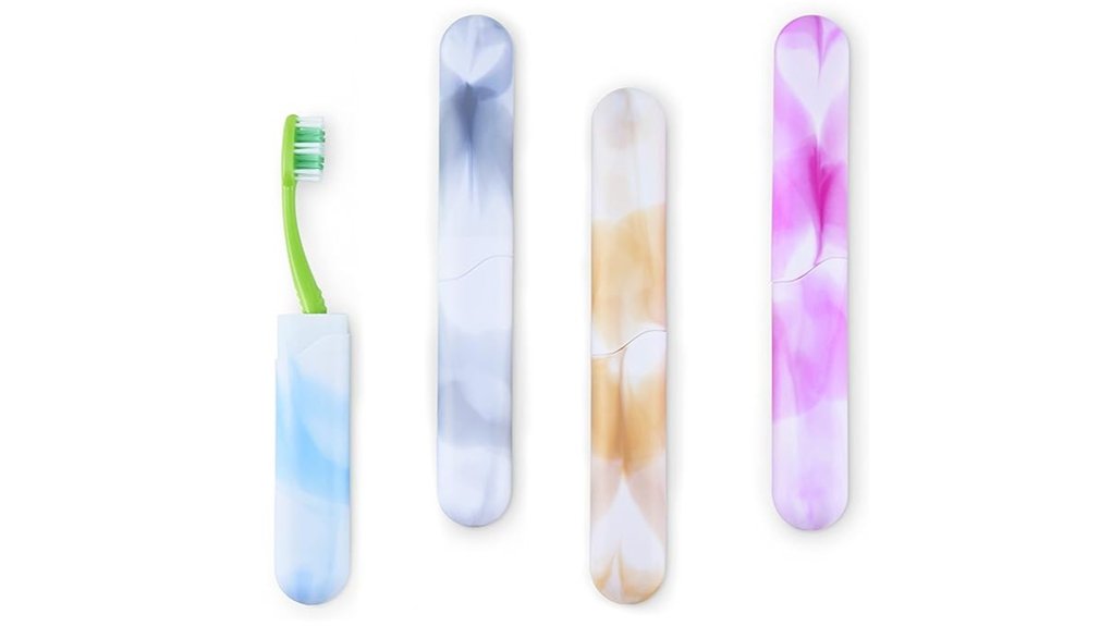 four pack travel toothbrush cases
