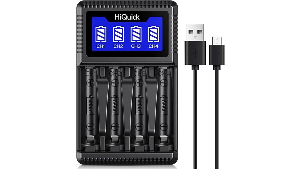four slot usb nimh nicd charger
