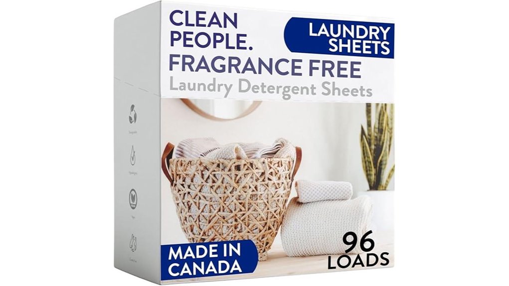 fragrance free laundry sheets 96 pack