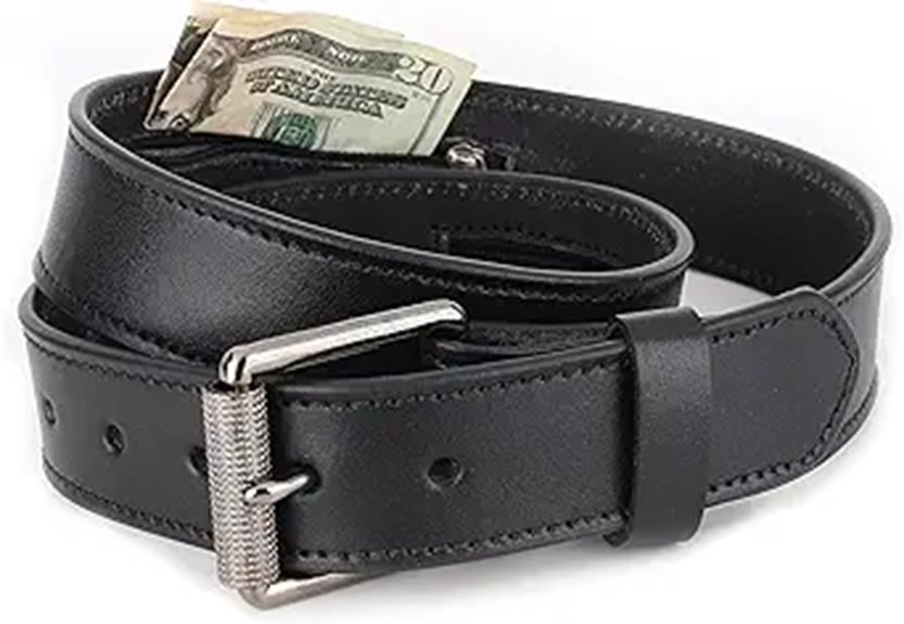 full grain hidden pocket belt