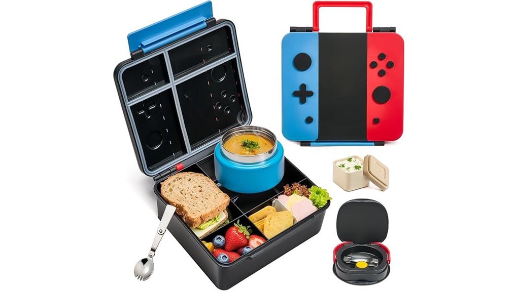 gaming themed insulated kids lunchbox