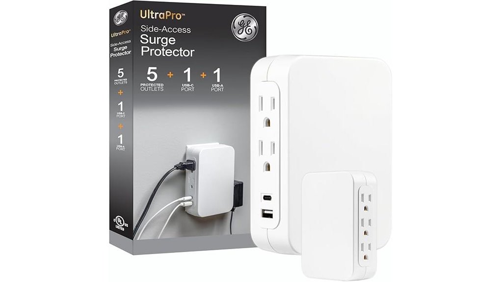 ge usb c 5 outlet surge extender