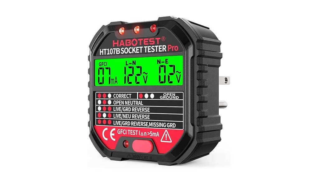 gfci outlet voltage tester
