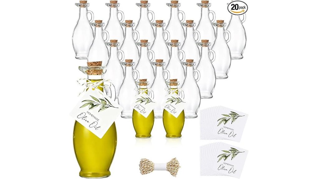 glass olive oil cruet pack