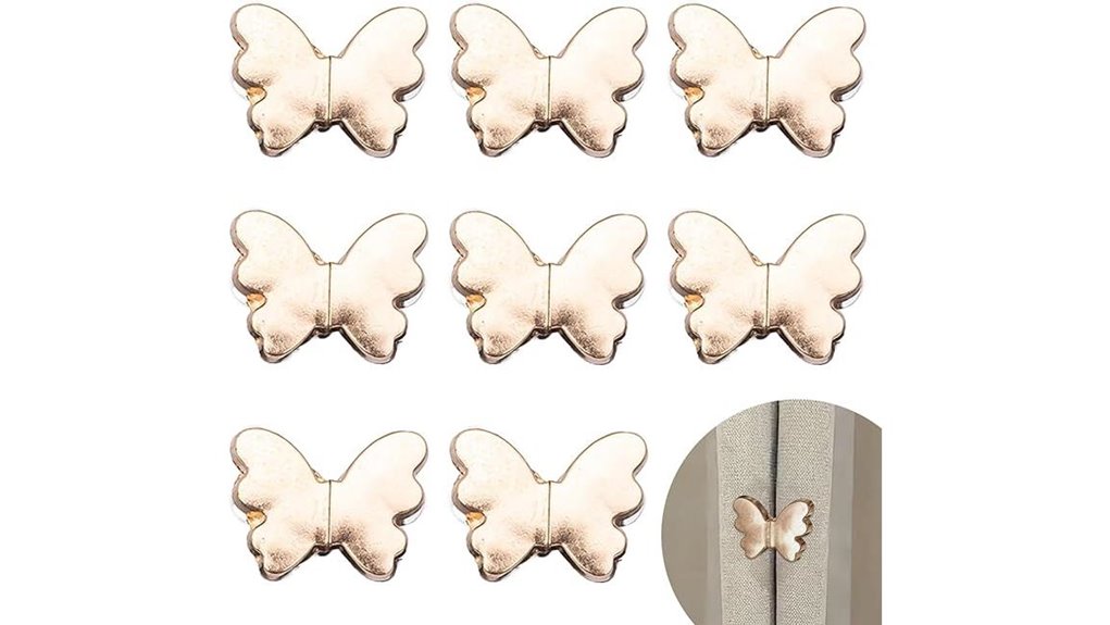 gold butterfly magnetic curtain closures