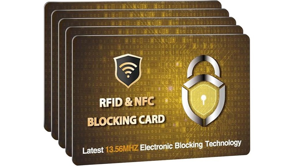gold rfid blocking wallet cards