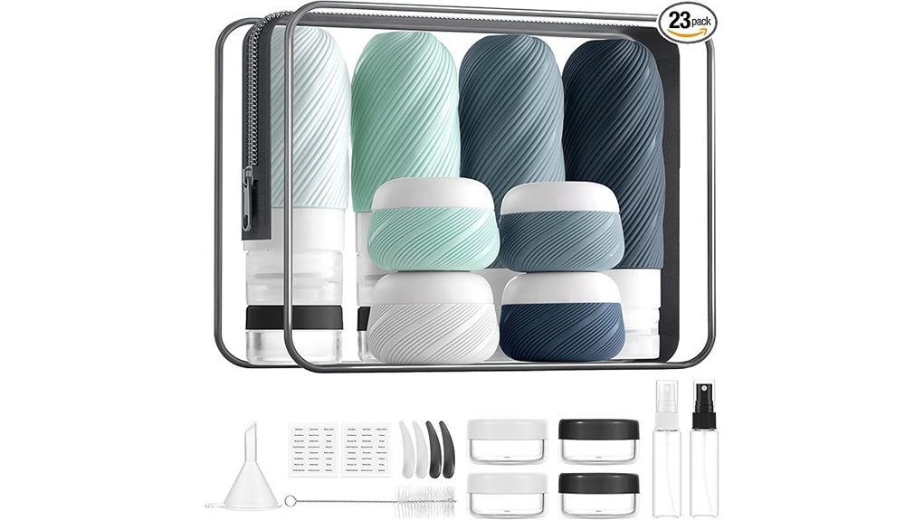 gray 23 pack tsa bottles