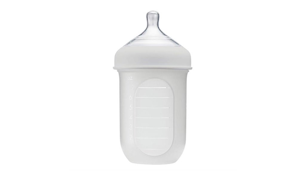 gray 8oz collapsible silicone baby bottle