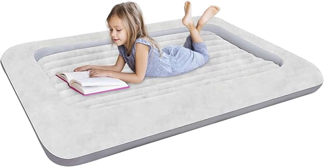 gray portable kids air mattress