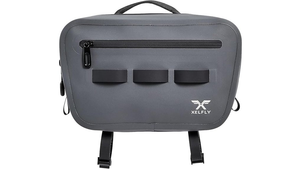 gray waterproof fishing waistbag