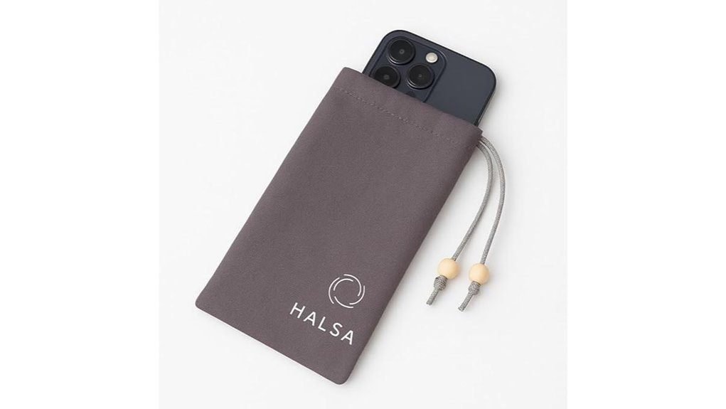 grey 4x8 emf shielding phone sleeve