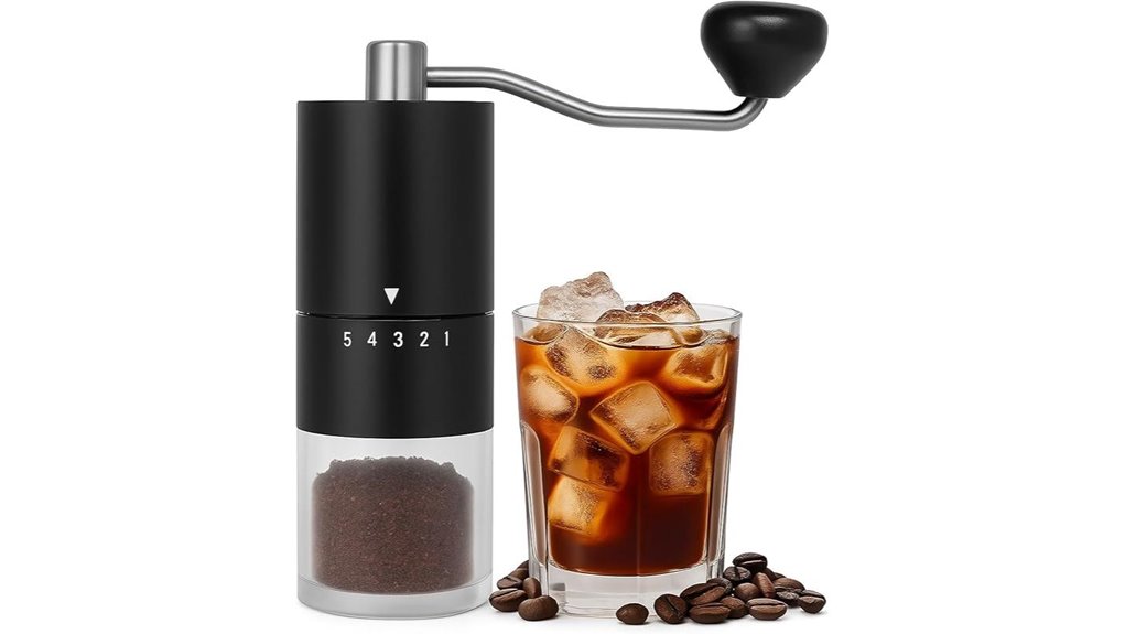 hand crank ceramic burr grinder