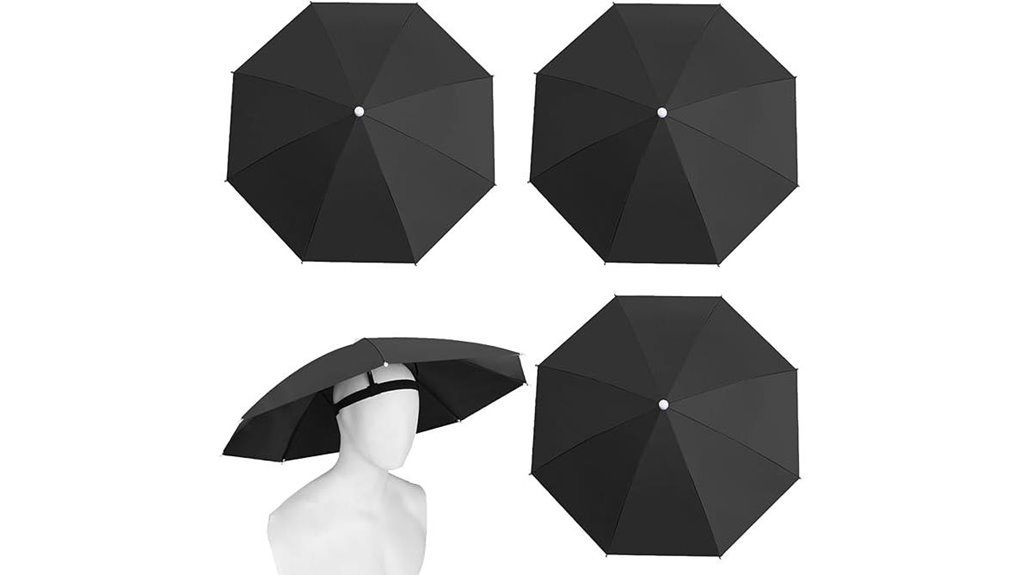hands free 27 folding umbrella hats