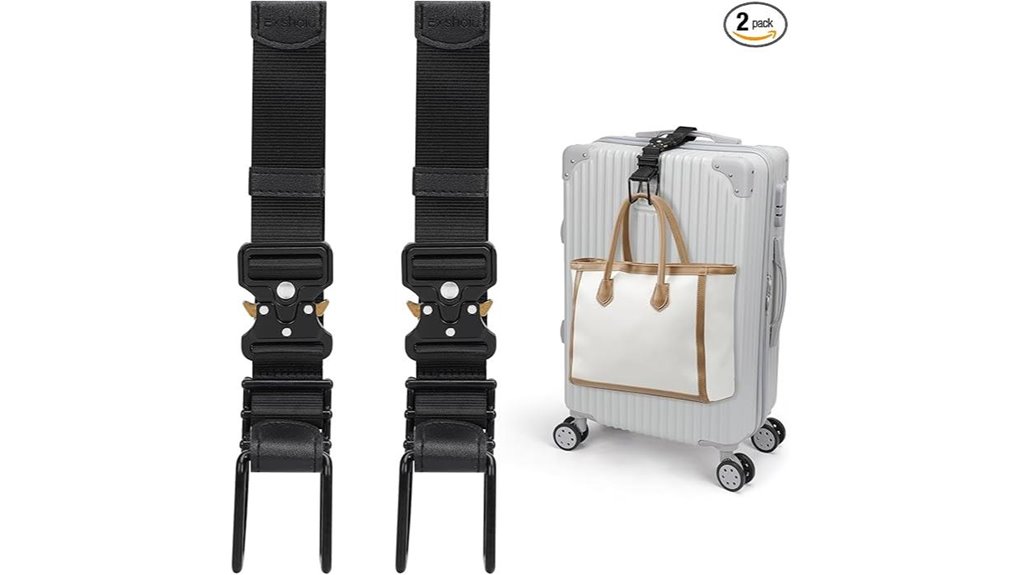 hands free j hook luggage straps
