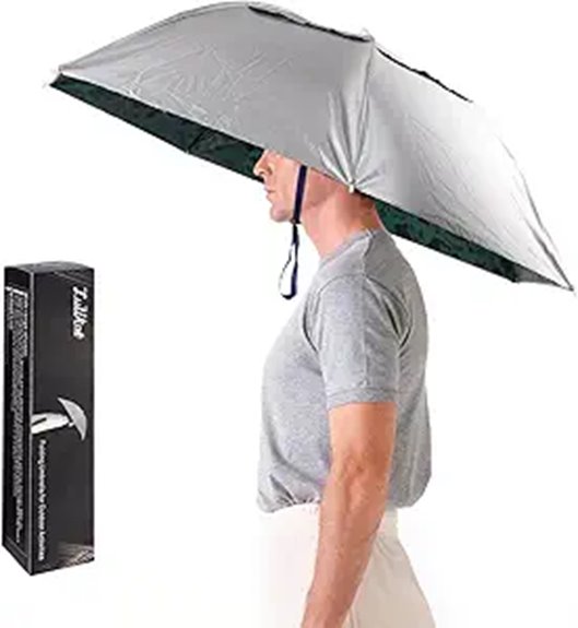 hands free umbrella hat