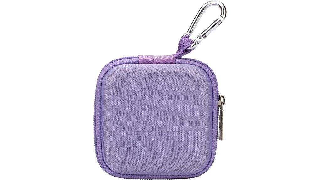 hard shell earbuds case with carabiner