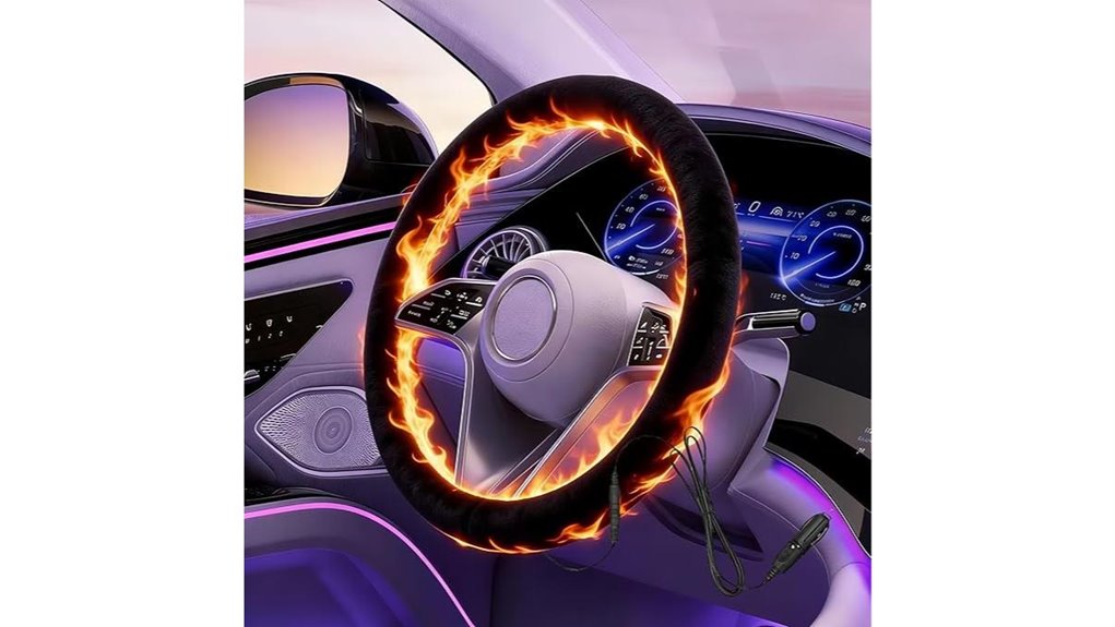 heated 12v pu steering cover