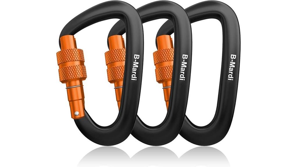 heavy duty 12kn locking carabiners
