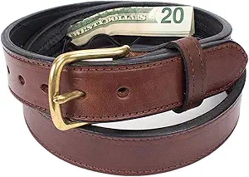 hidden brown travel belt